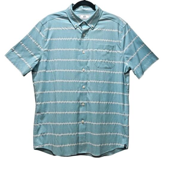 Southern Tide Men's Blue Intercoastal Short Sleeve Sport Shirt Size Medium - Picture 1 of 6